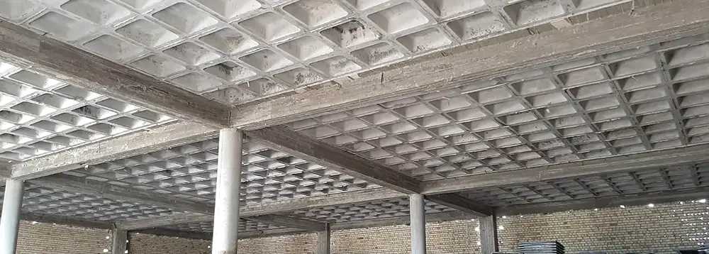 آموزش طراحی سقف دال بتنی وافل دال بتنی توپر